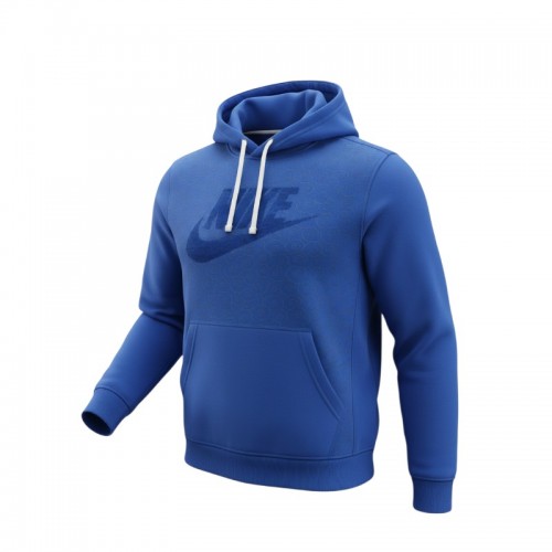 Nike φούτερ με κουκούλα μπλε — L
