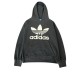 Adidas Originals φούτερ με κουκούλα ανθρακί — L