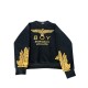 BOY London φούτερ με χρυσό σχέδιο μαύρο — L