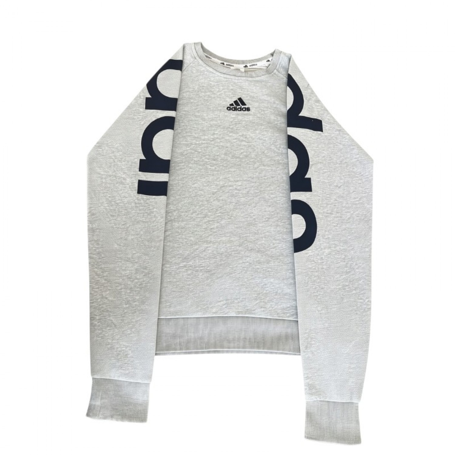 Adidas φούτερ με σχέδια στα μανίκια γκρι — XXL