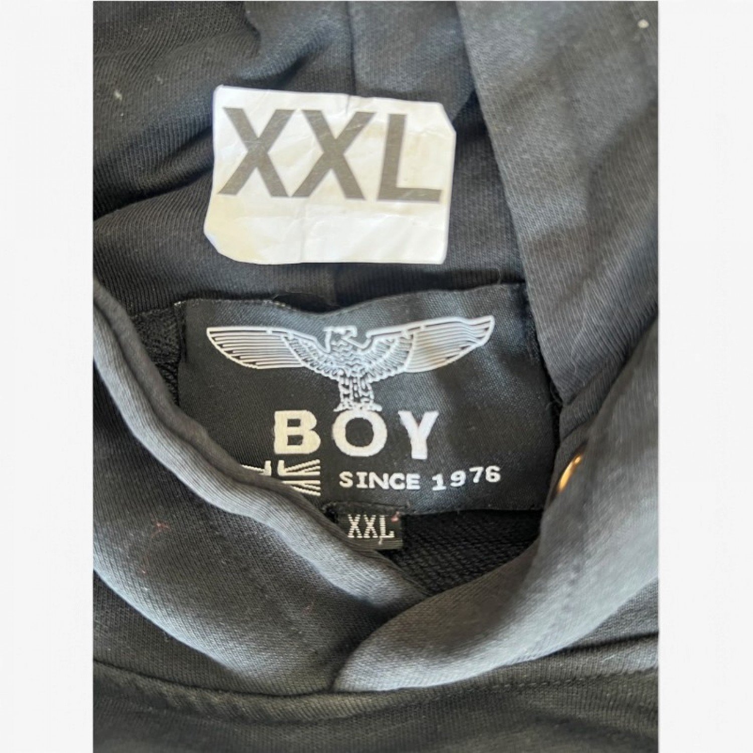 BOY London φούτερ με κουκούλα μαύρο — XXL