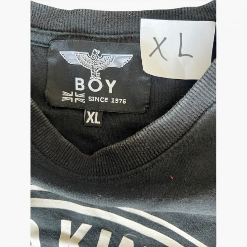 BOY London φούτερ με κυκλικό έμβλημα μαύρο — XL
