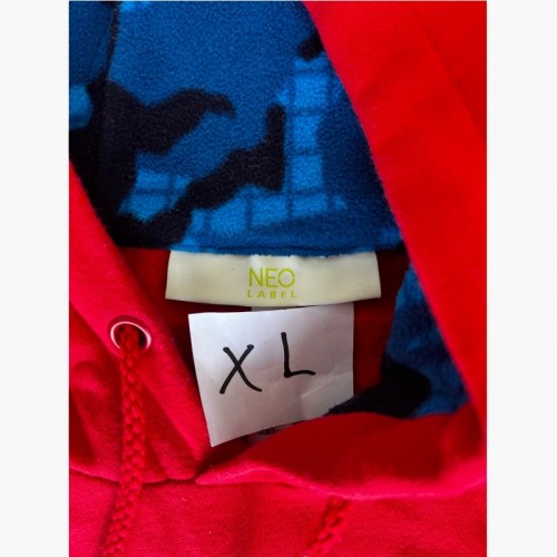 Adidas NEO φούτερ με κουκούλα κόκκινο — XL