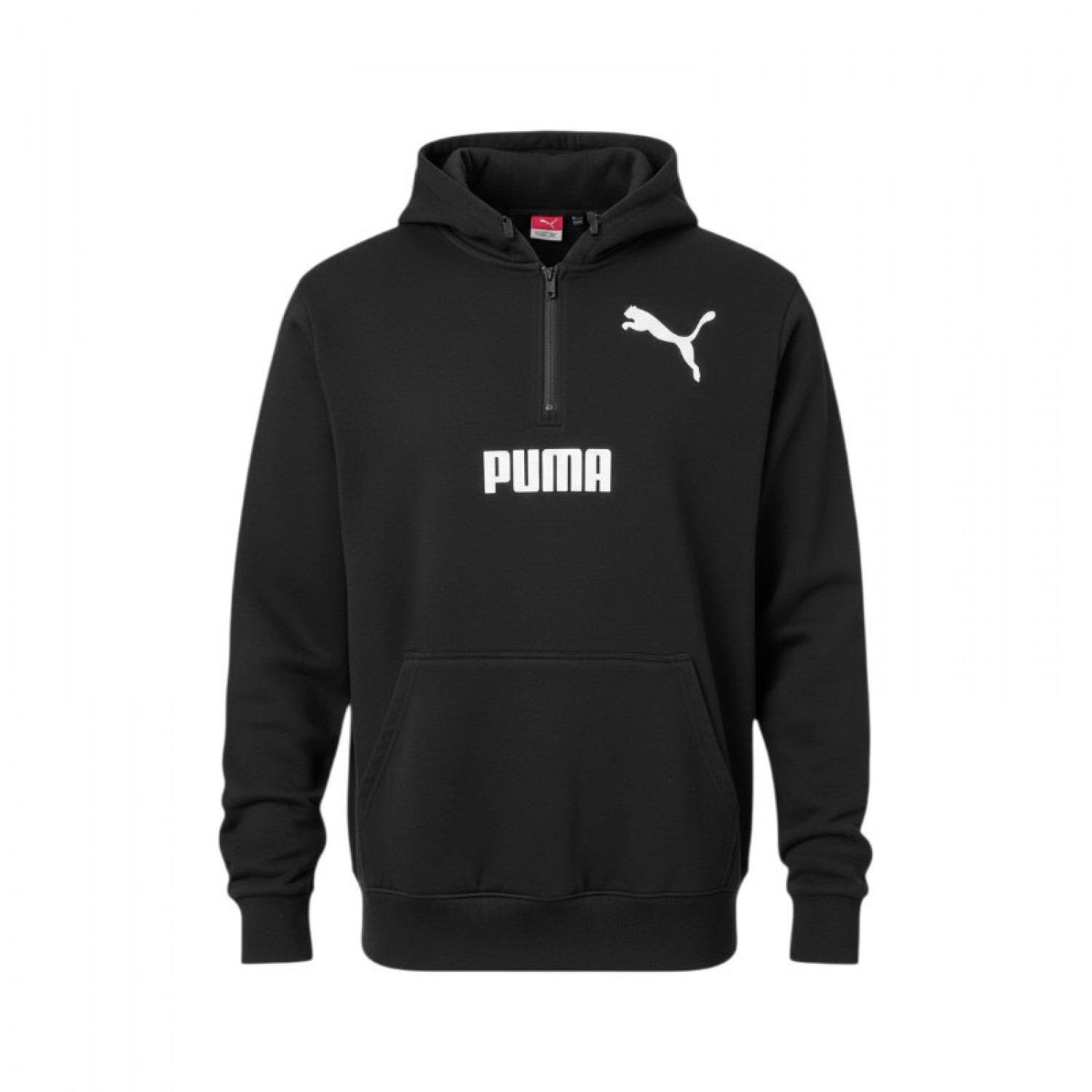 Puma φούτερ με κουκούλα μαύρο — XS