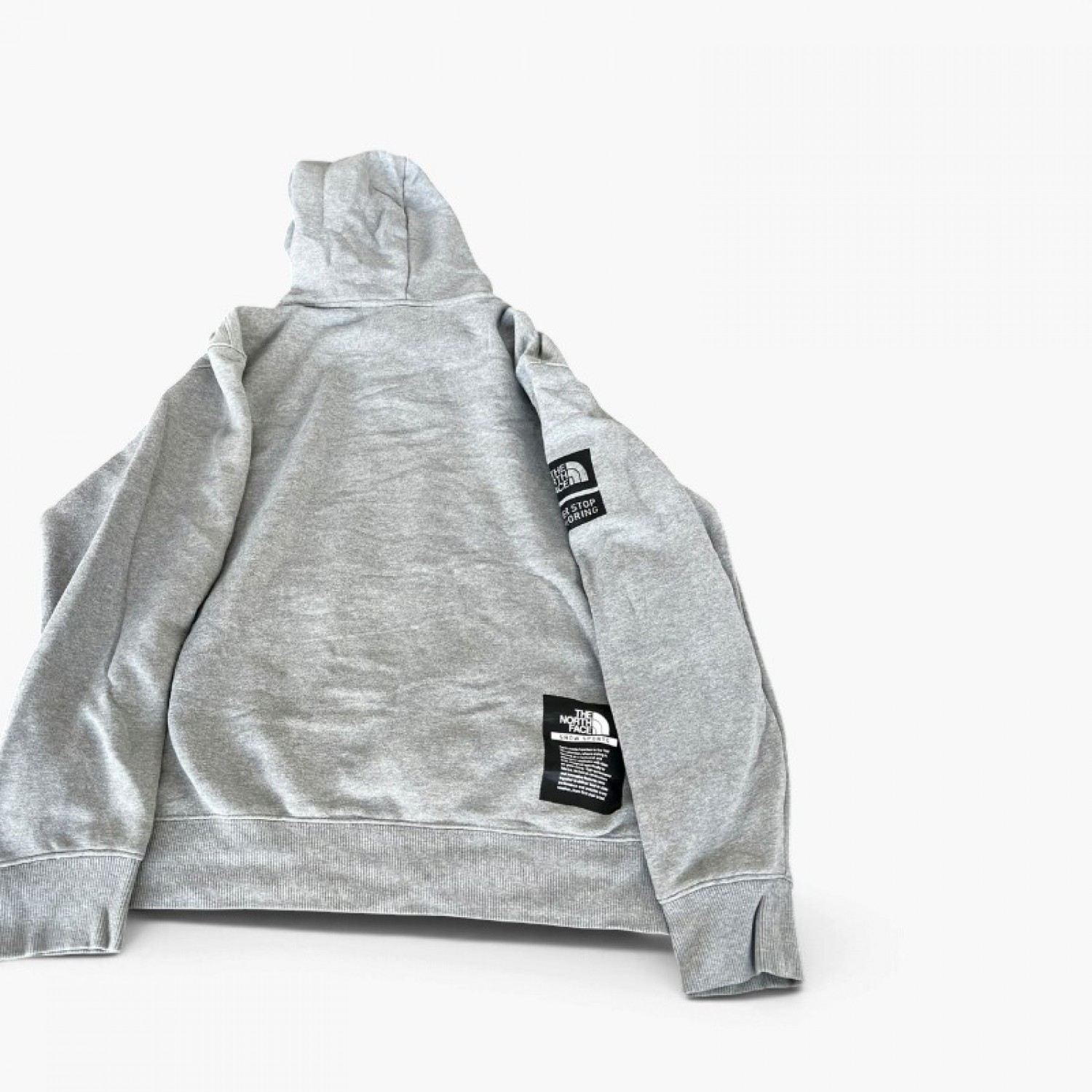 The North Face φούτερ με κουκούλα γκρι — XL