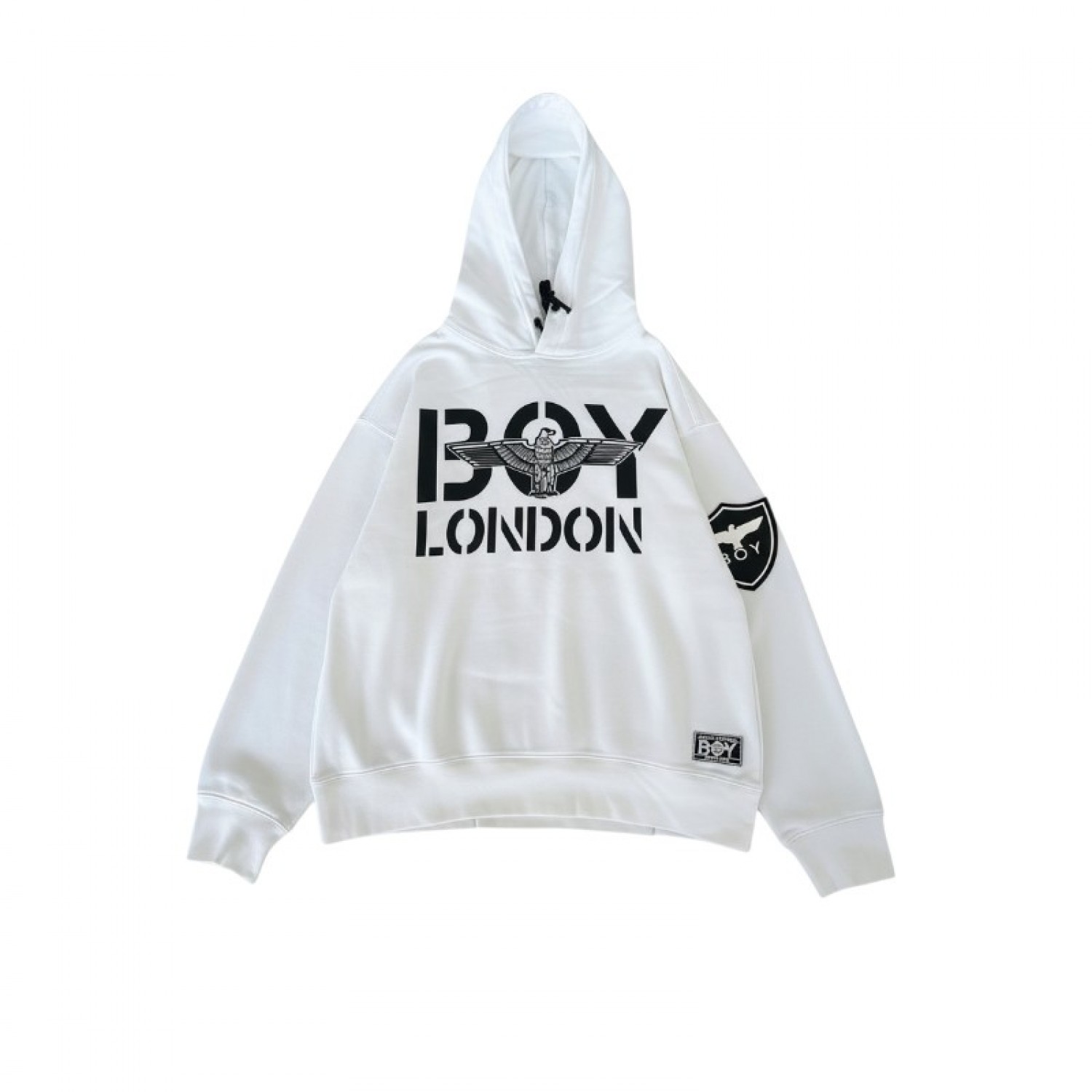 BOY London φούτερ με κουκούλα λευκό — M