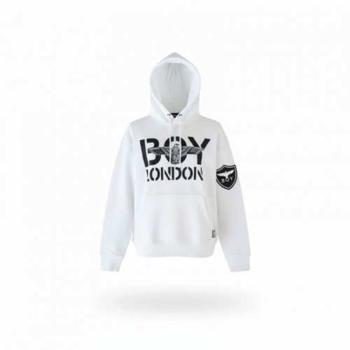 BOY London φούτερ με κουκούλα λευκό — M