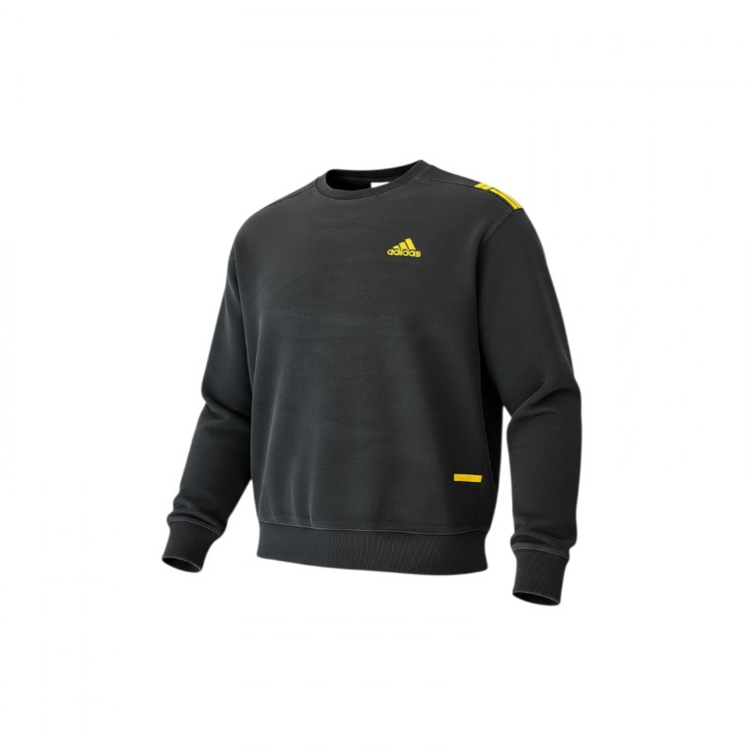 Adidas φούτερ μαύρο με κίτρινες λεπτομέρειες — XL