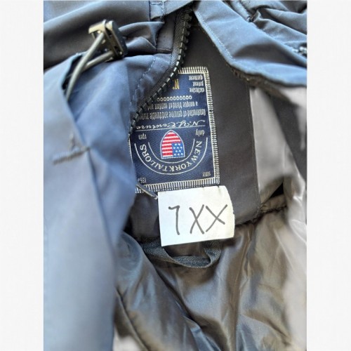 New York Tailors παρκά με κουκούλα ανθρακί — XXL