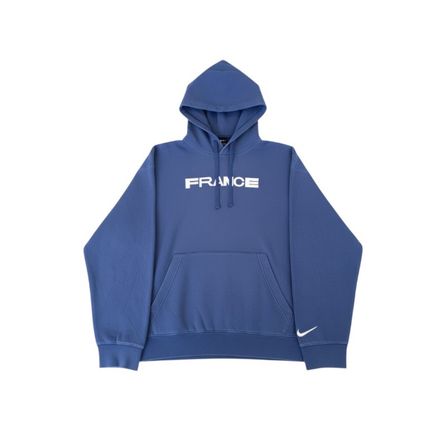 Nike France φούτερ με κουκούλα μπλε — XXL