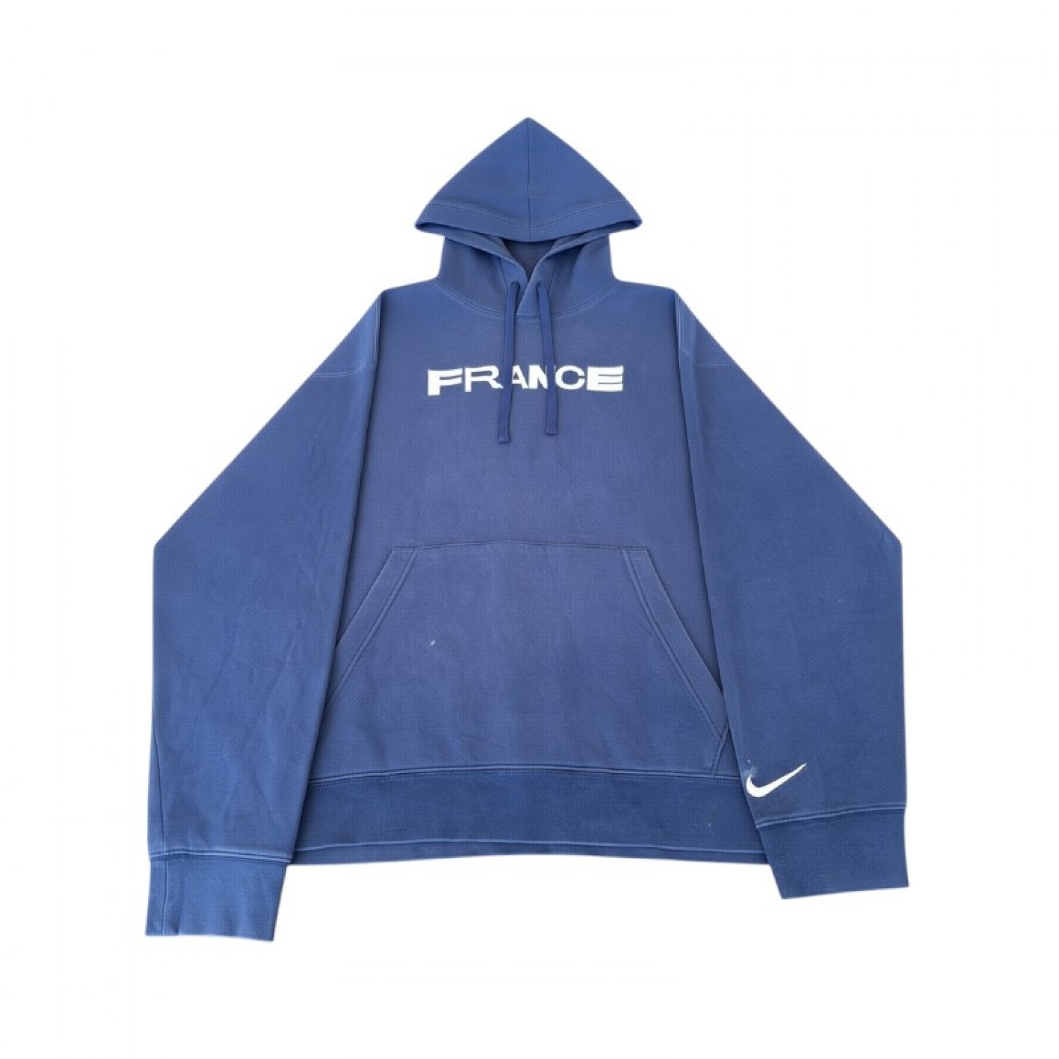Nike France φούτερ με κουκούλα μπλε — XXL