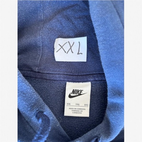 Nike France φούτερ με κουκούλα μπλε — XXL