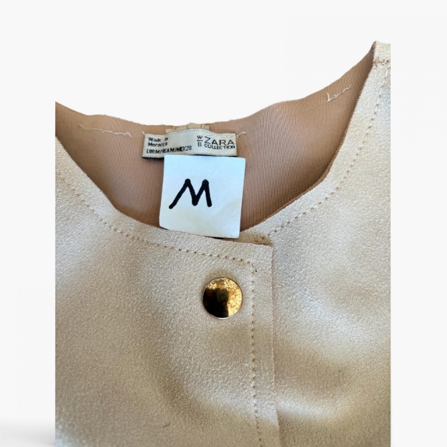 Zara γυναικείο μακρύ παλτό εκρού — M