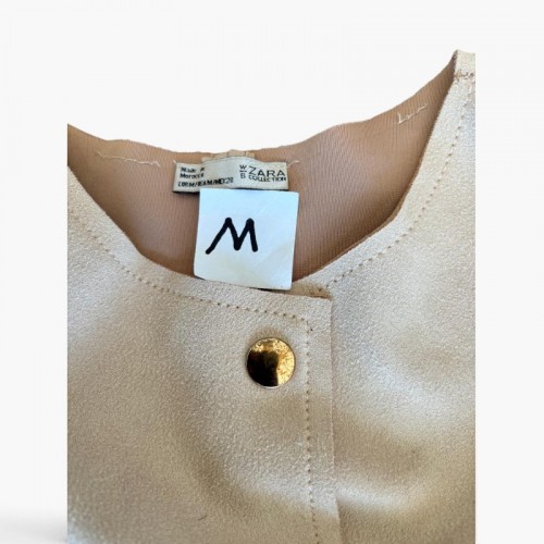 Zara γυναικείο μακρύ παλτό εκρού — M