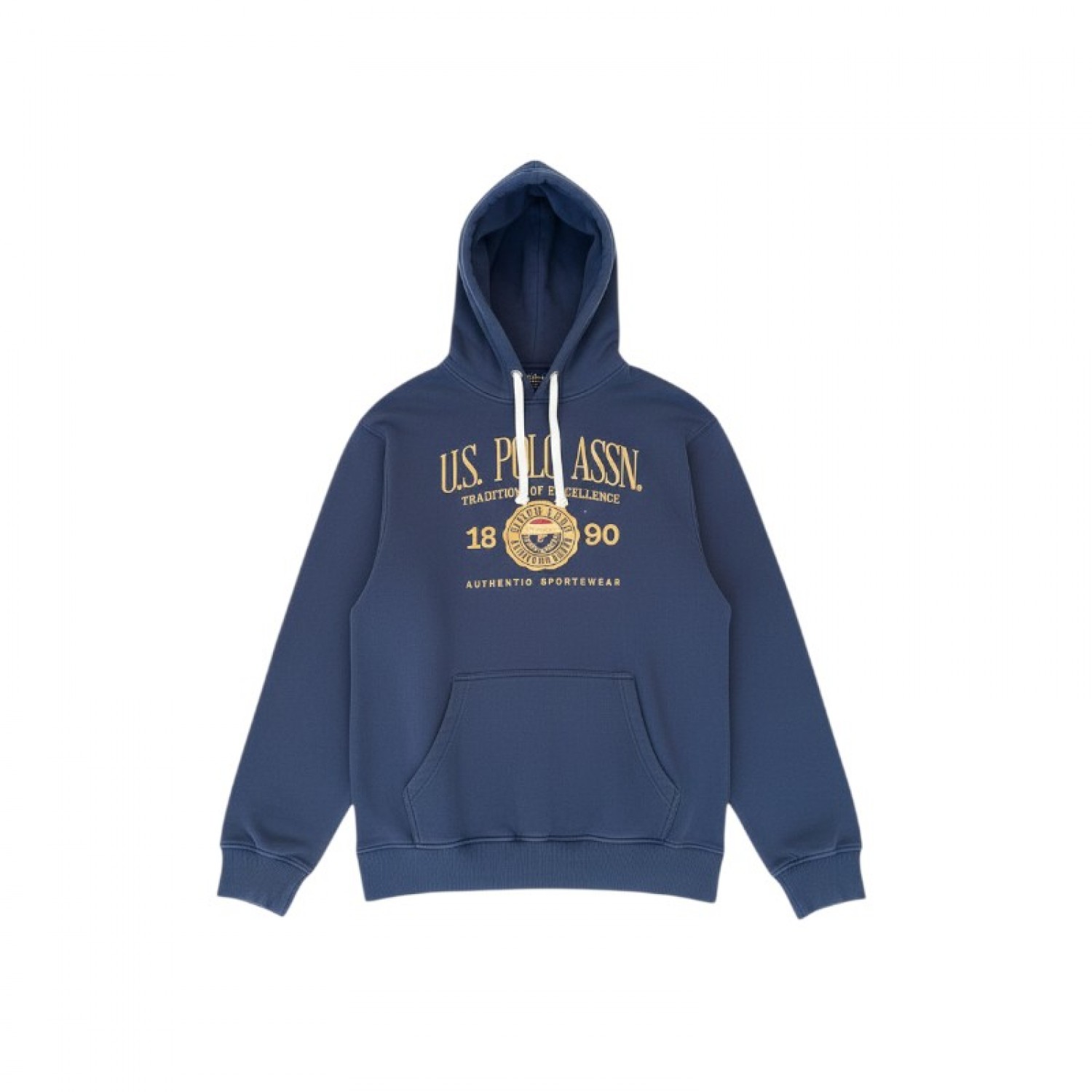 U.S. Polo Assn. ανδρικό φούτερ με κουκούλα μπλε — 3XL