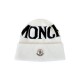 Moncler πλεκτός σκούφος εκρού — One Size