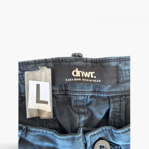 Zara Man Denim Wear παντελόνι chino μπλε γκρι — L