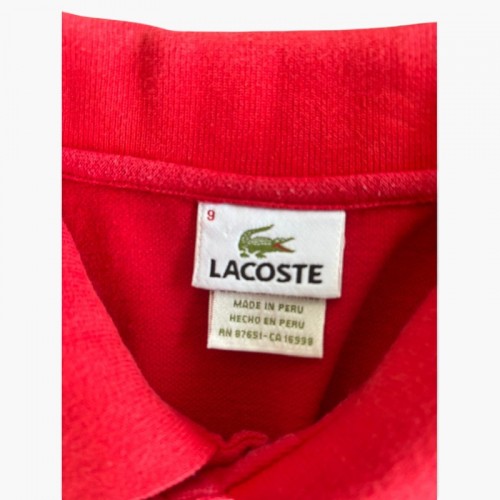 Lacoste Κόκκινη Μπλούζα Polo – Μέγεθος S / Pre-Owned