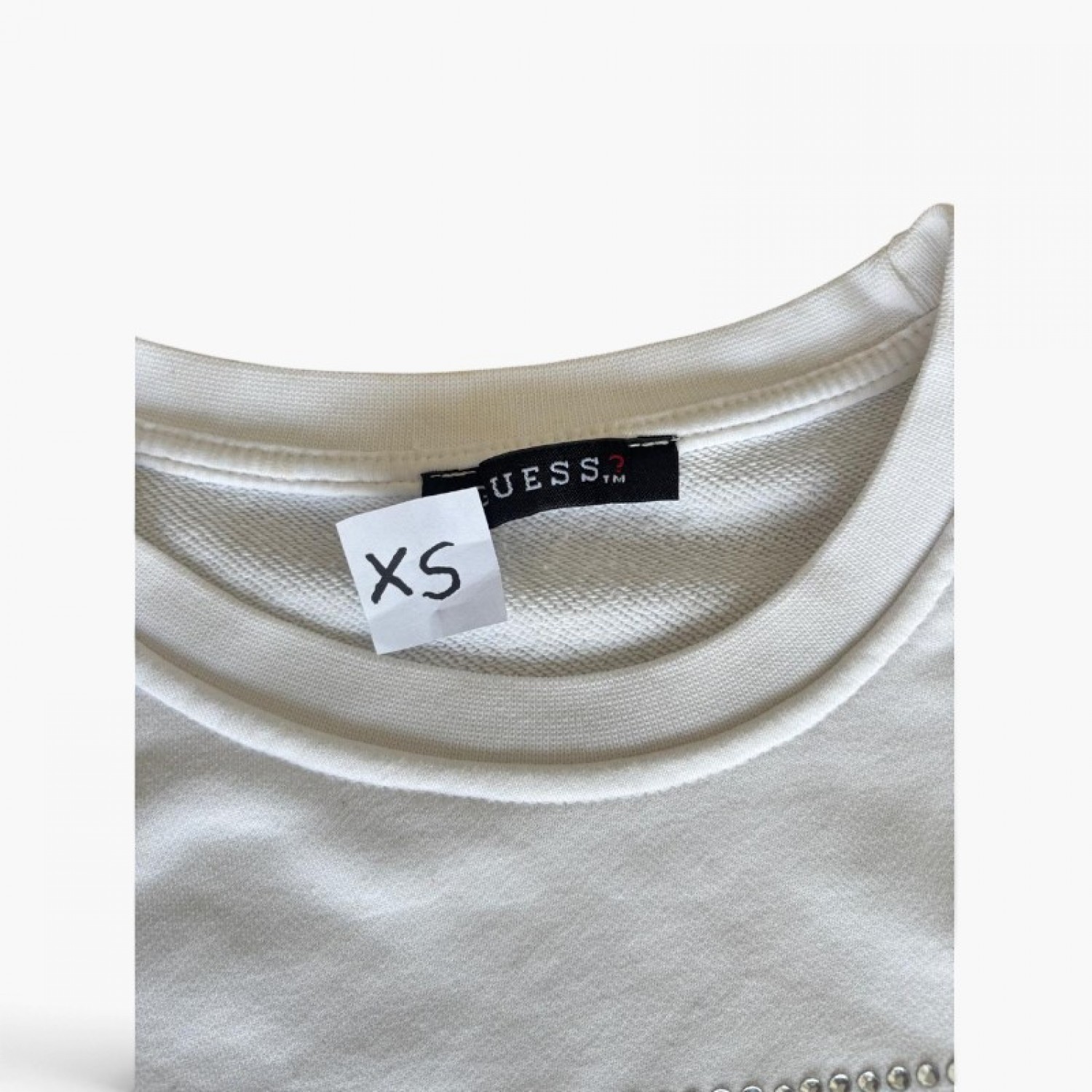 Guess Λευκό Σετ Φόρμας με Φούτερ και Jogger – Μέγεθος XS / Pre-Owned