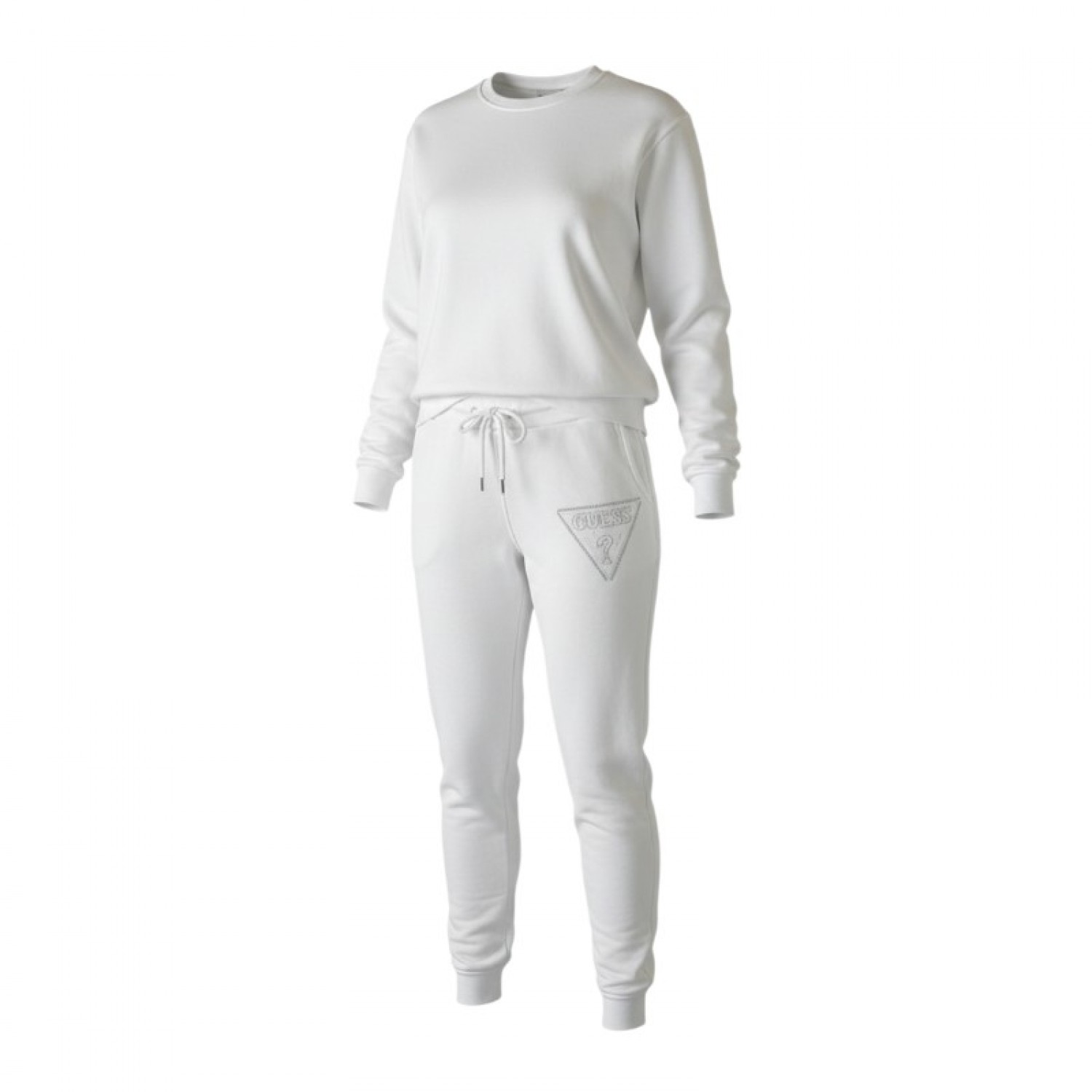 Guess Λευκό Σετ Φόρμας με Φούτερ και Jogger – Μέγεθος XS / Pre-Owned