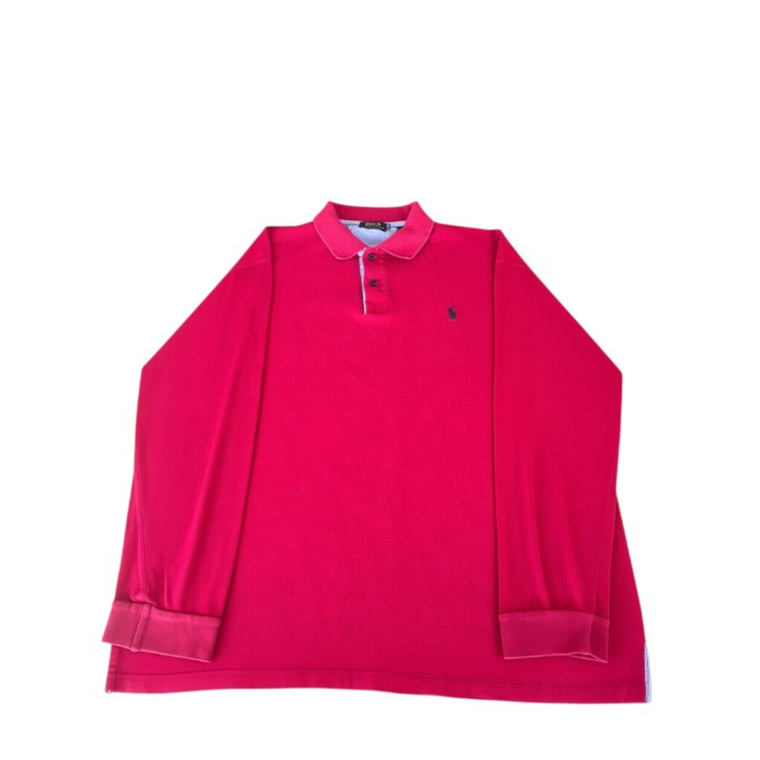Polo Ralph Lauren Κόκκινη Μακρυμάνικη Polo Μπλούζα – Μέγεθος XL / Pre-Owned