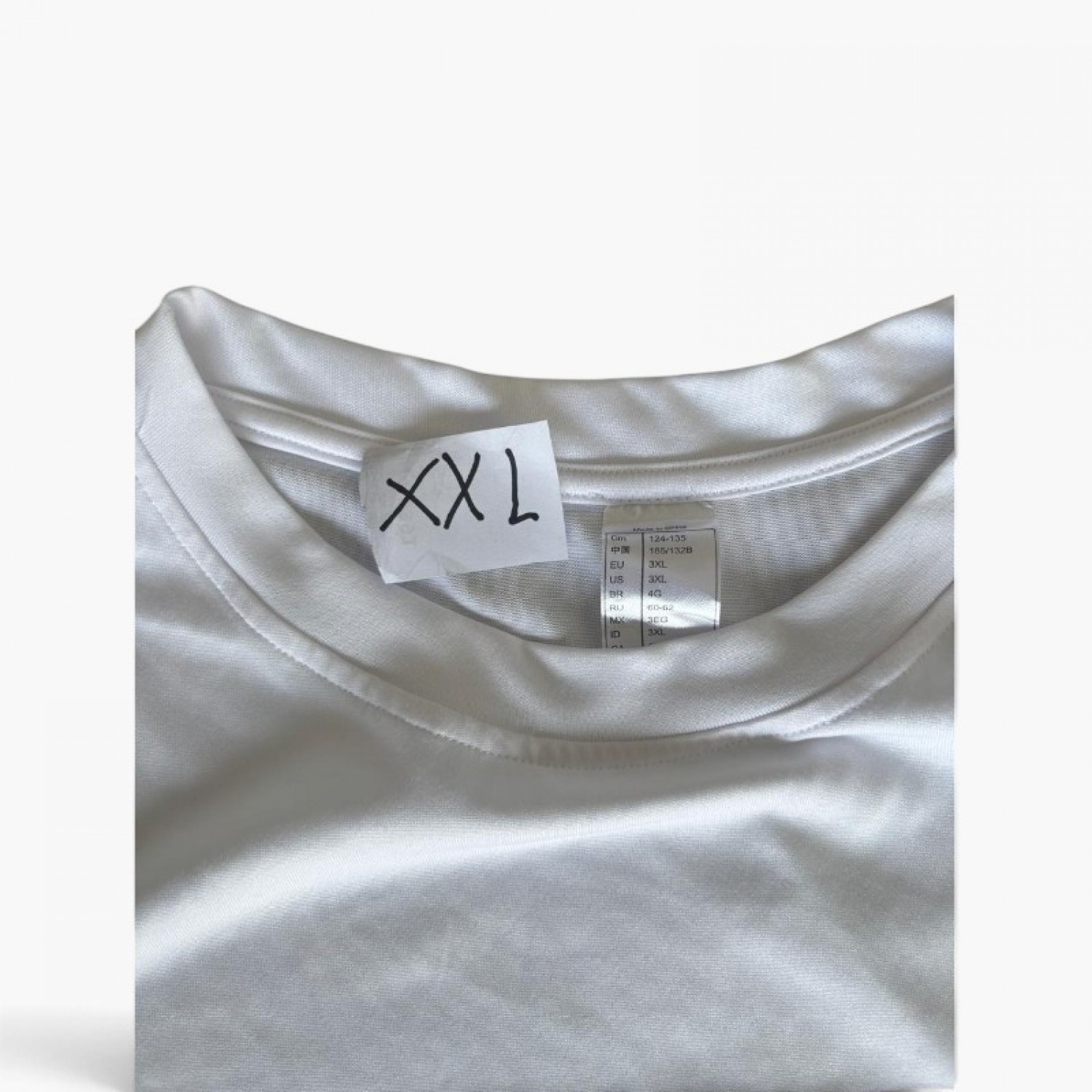 Λευκό Oversized T-Shirt με Γεωμετρικό Landscape Print – Μέγεθος XXL / Pre-Owned