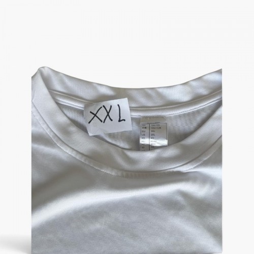 Λευκό Oversized T-Shirt με Γεωμετρικό Landscape Print – Μέγεθος XXL / Pre-Owned