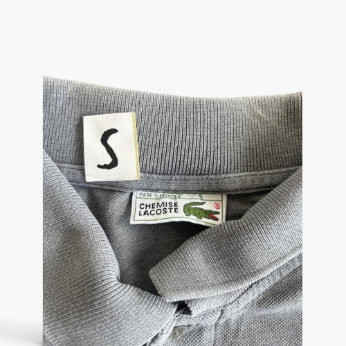 Chemise Lacoste Γκρι Polo Μπλούζα με Κροκόδειλο – Μέγεθος S / Pre-Owned