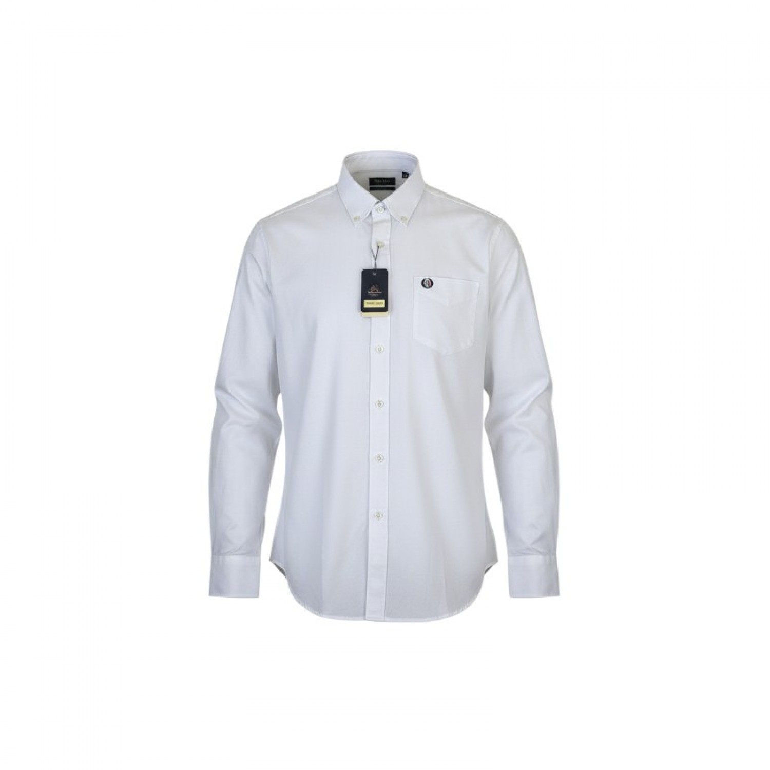 Berto Lucci Λευκό Πουκάμισο Normal Fit με Button-Down Γιακά – Μέγεθος XXXL / Pre-Owned
