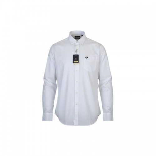 Berto Lucci Λευκό Πουκάμισο Normal Fit με Button-Down Γιακά – Μέγεθος XXXL / Pre-Owned
