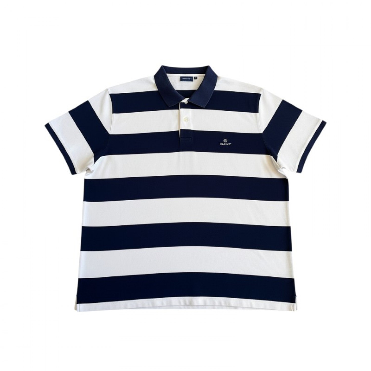Gant Navy και Λευκή Ριγέ Polo Μπλούζα – Μέγεθος XXXL / Pre-Owned