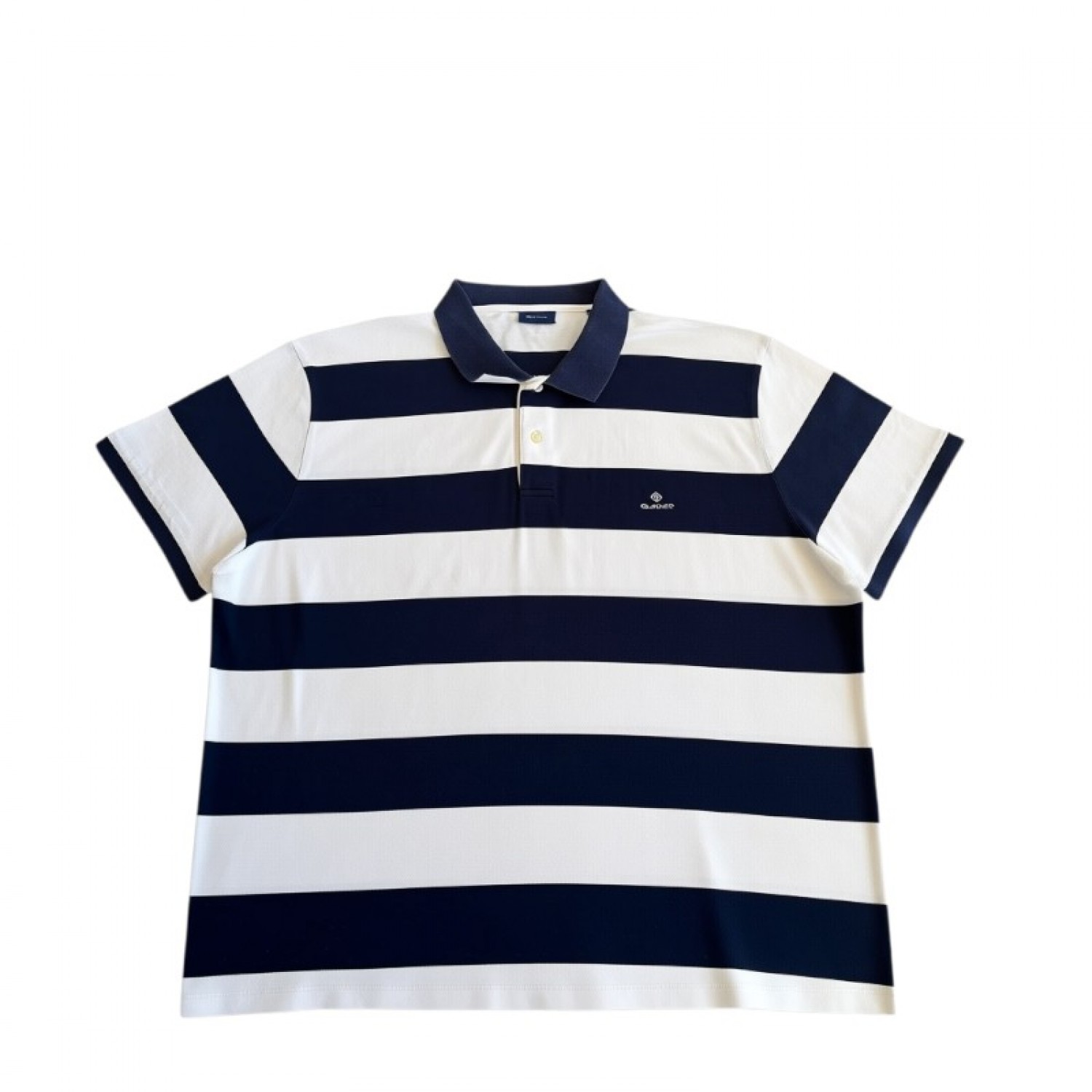Gant Navy και Λευκή Ριγέ Polo Μπλούζα – Μέγεθος XXXL / Pre-Owned