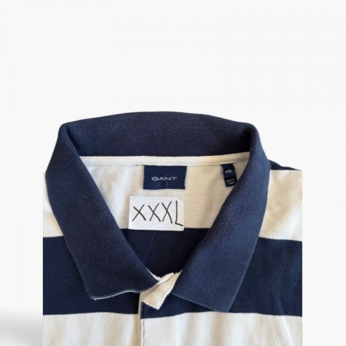 Gant Navy και Λευκή Ριγέ Polo Μπλούζα – Μέγεθος XXXL / Pre-Owned