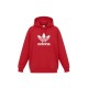Adidas Κόκκινο Φούτερ Hoodie με Λευκό Trefoil Logo – Μέγεθος XL / Pre-Owned