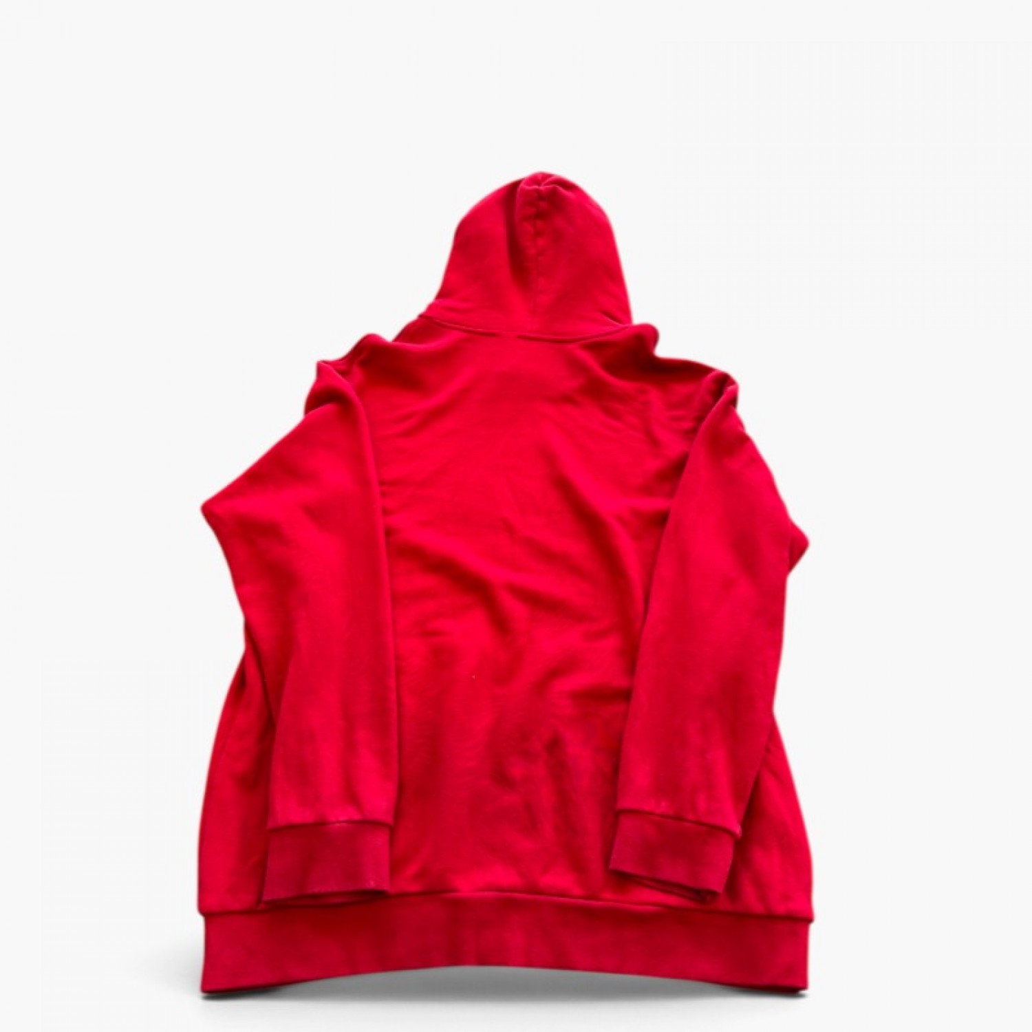 Adidas Κόκκινο Φούτερ Hoodie με Λευκό Trefoil Logo – Μέγεθος XL / Pre-Owned