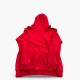Adidas Κόκκινο Φούτερ Hoodie με Λευκό Trefoil Logo – Μέγεθος XL / Pre-Owned