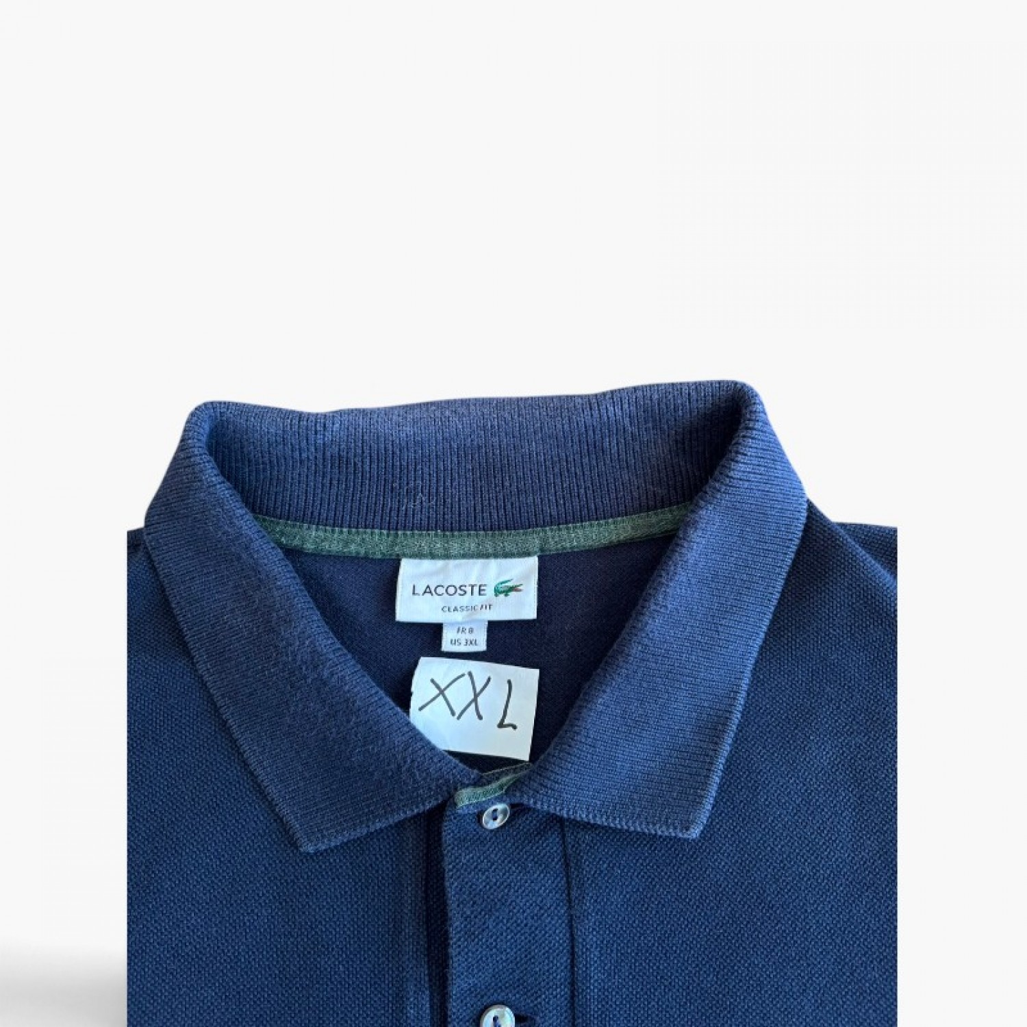 Lacoste Navy Polo Μπλούζα Classic Fit – Μέγεθος XXL / Pre-Owned