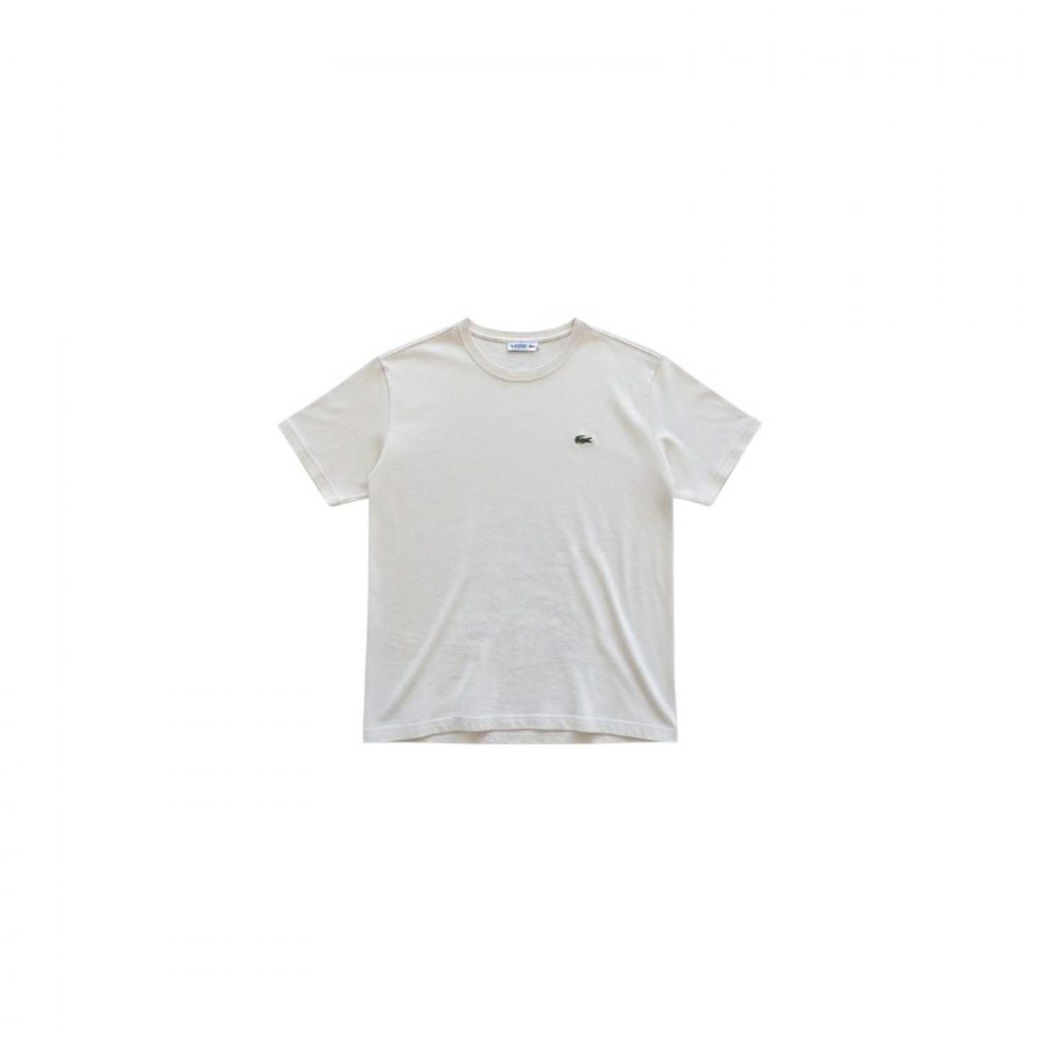 Lacoste Εκρού T-Shirt με Μικρό Κροκόδειλο – Μέγεθος S / Pre-Owned