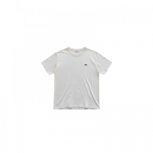 Lacoste Εκρού T-Shirt με Μικρό Κροκόδειλο – Μέγεθος S / Pre-Owned