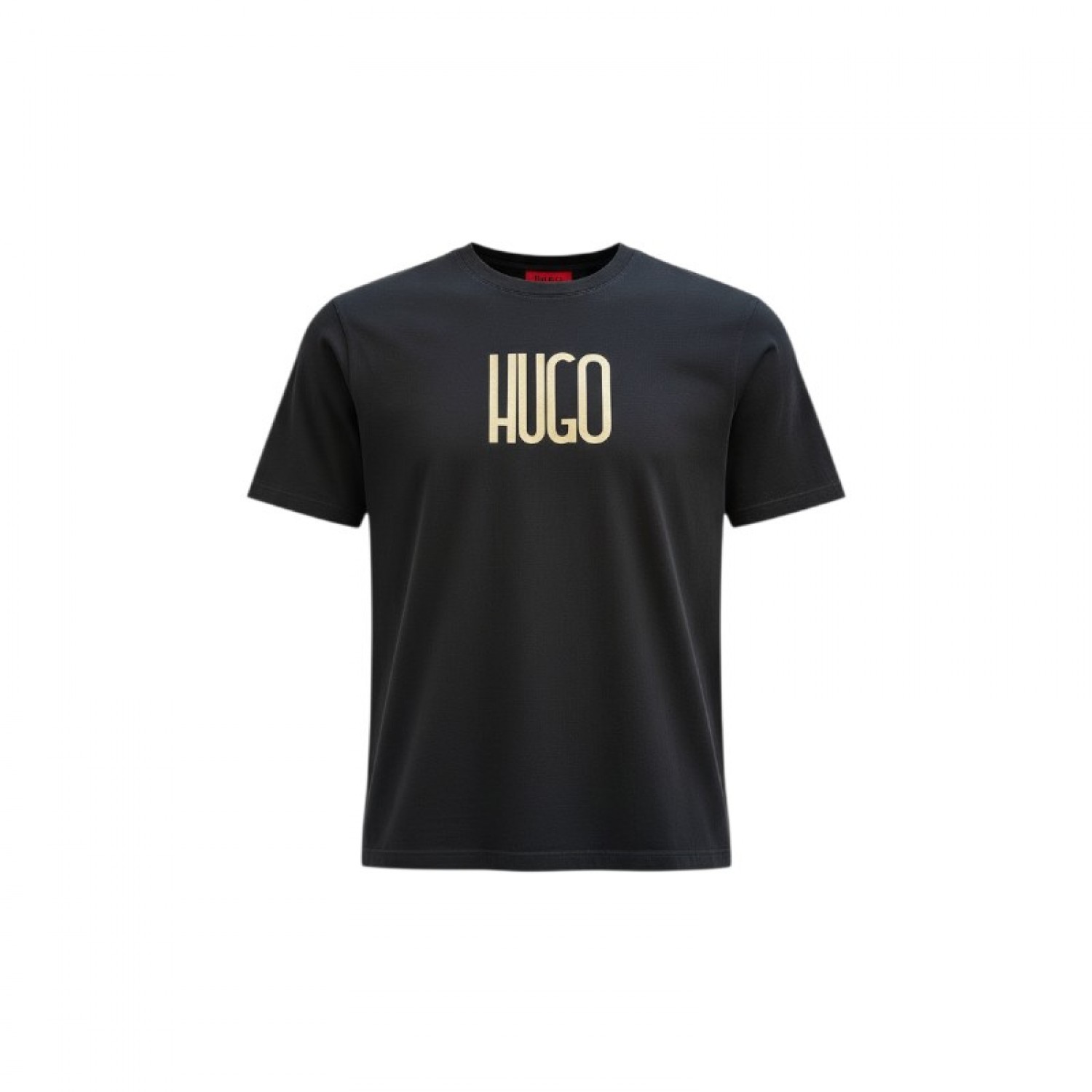 Hugo Μαύρο T-Shirt με Χρυσό Logo – Μέγεθος XXXL / Pre-Owned