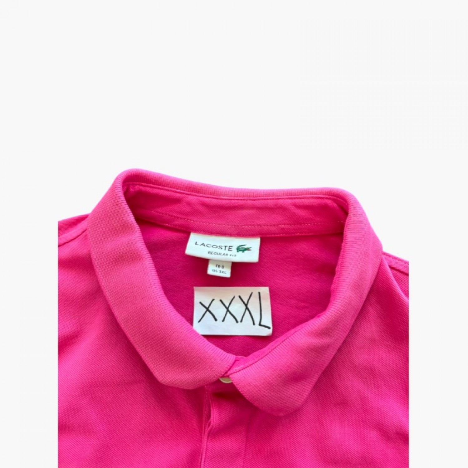 Lacoste Φούξια Polo Μπλούζα με Κροκόδειλο – Μέγεθος XXXL / Pre-Owned