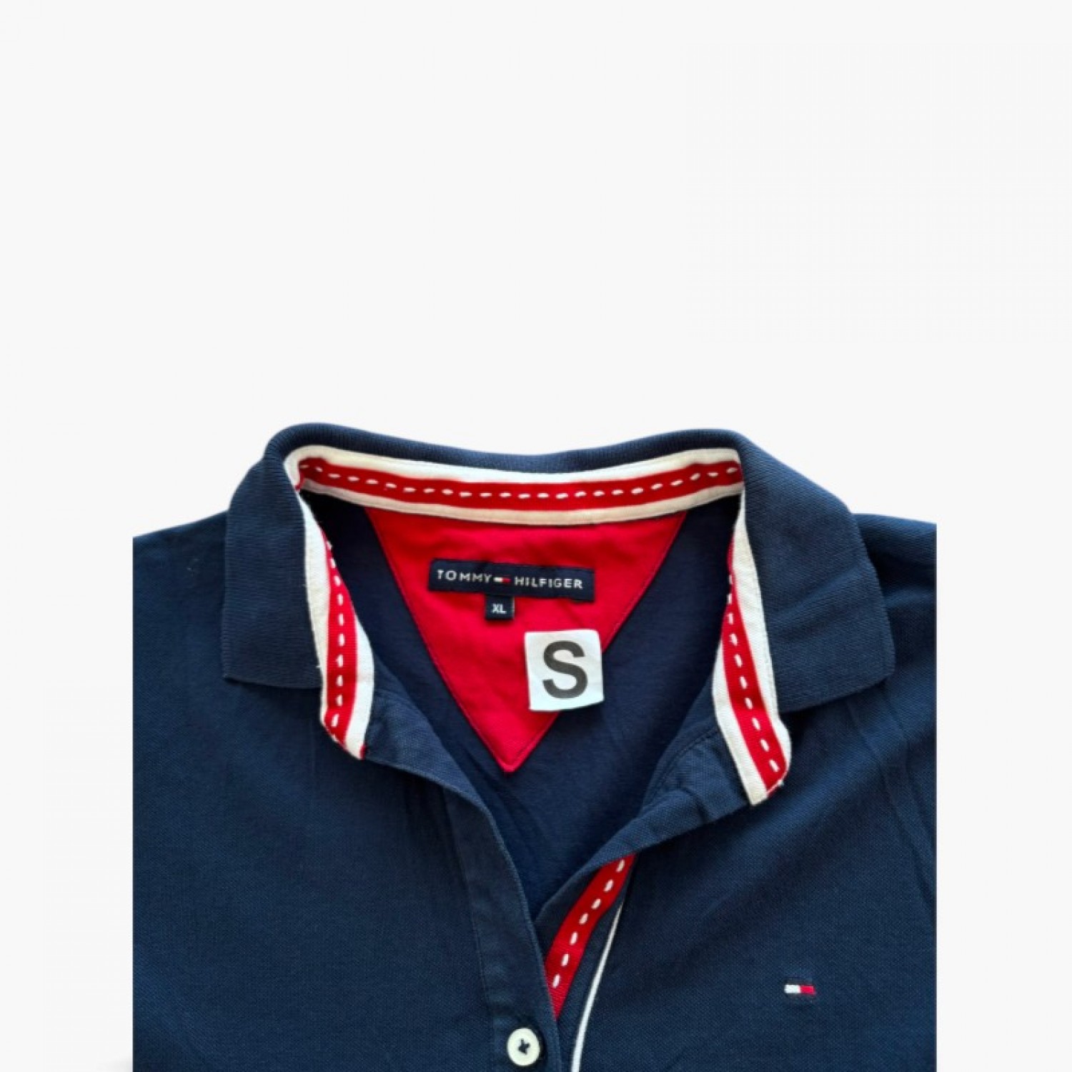 Tommy Hilfiger Γυναικείο Navy Polo ΜΠΛΟΥΖΑ – Μέγεθος S / Pre-Owned