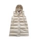 Zara Μπεζ Μακρύ Αμάνικο Puffer με Κουκούλα – Μέγεθος L / Pre-Owned