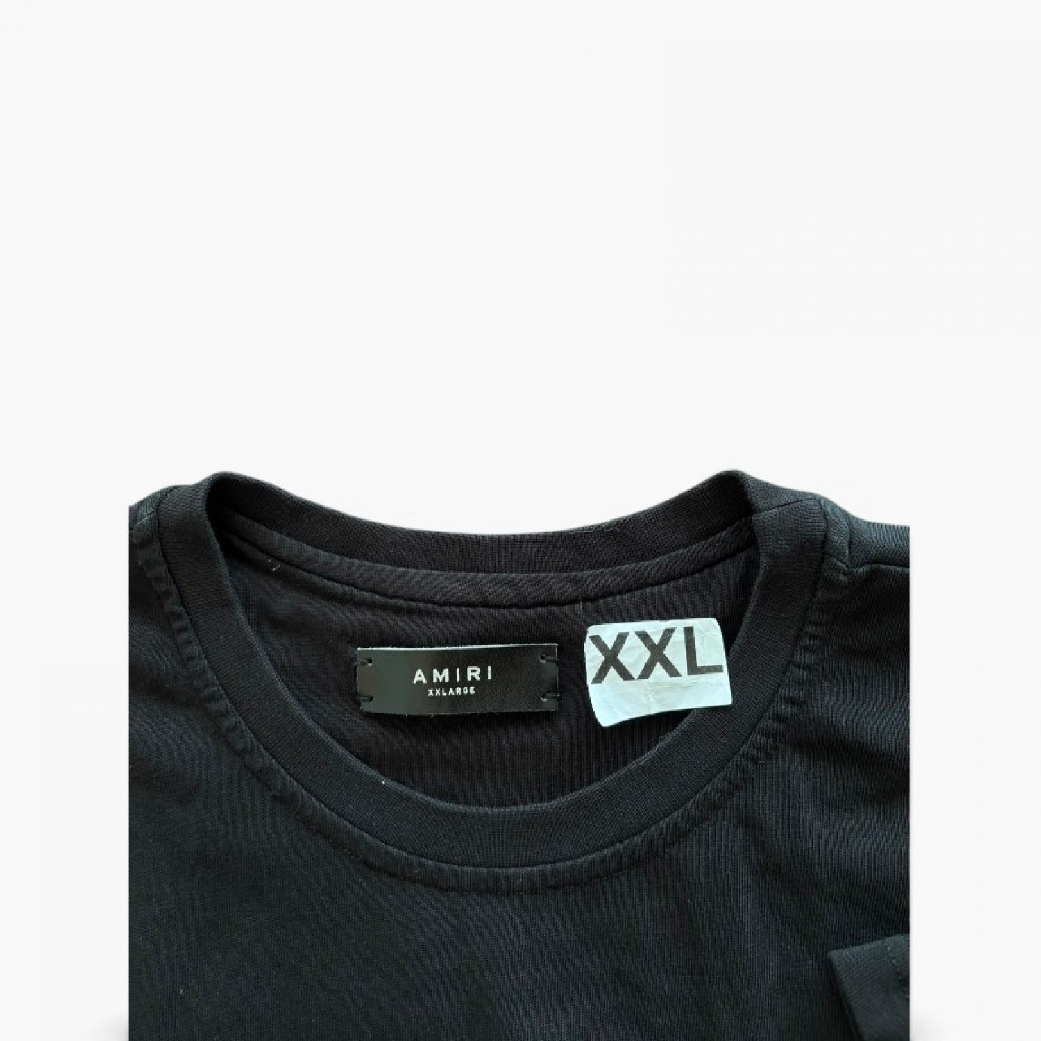 Amiri Μαύρο Αμάνικο T-Shirt με Κίτρινο Logo – Μέγεθος XXL / Pre-Owned