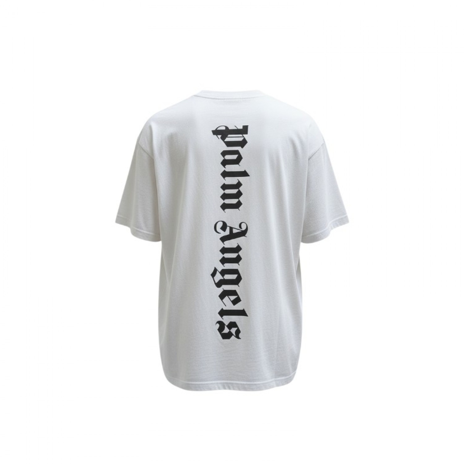 Palm Angels Λευκό Oversized T-Shirt με Κάθετο Logo – Μέγεθος XXL / Pre-Owned
