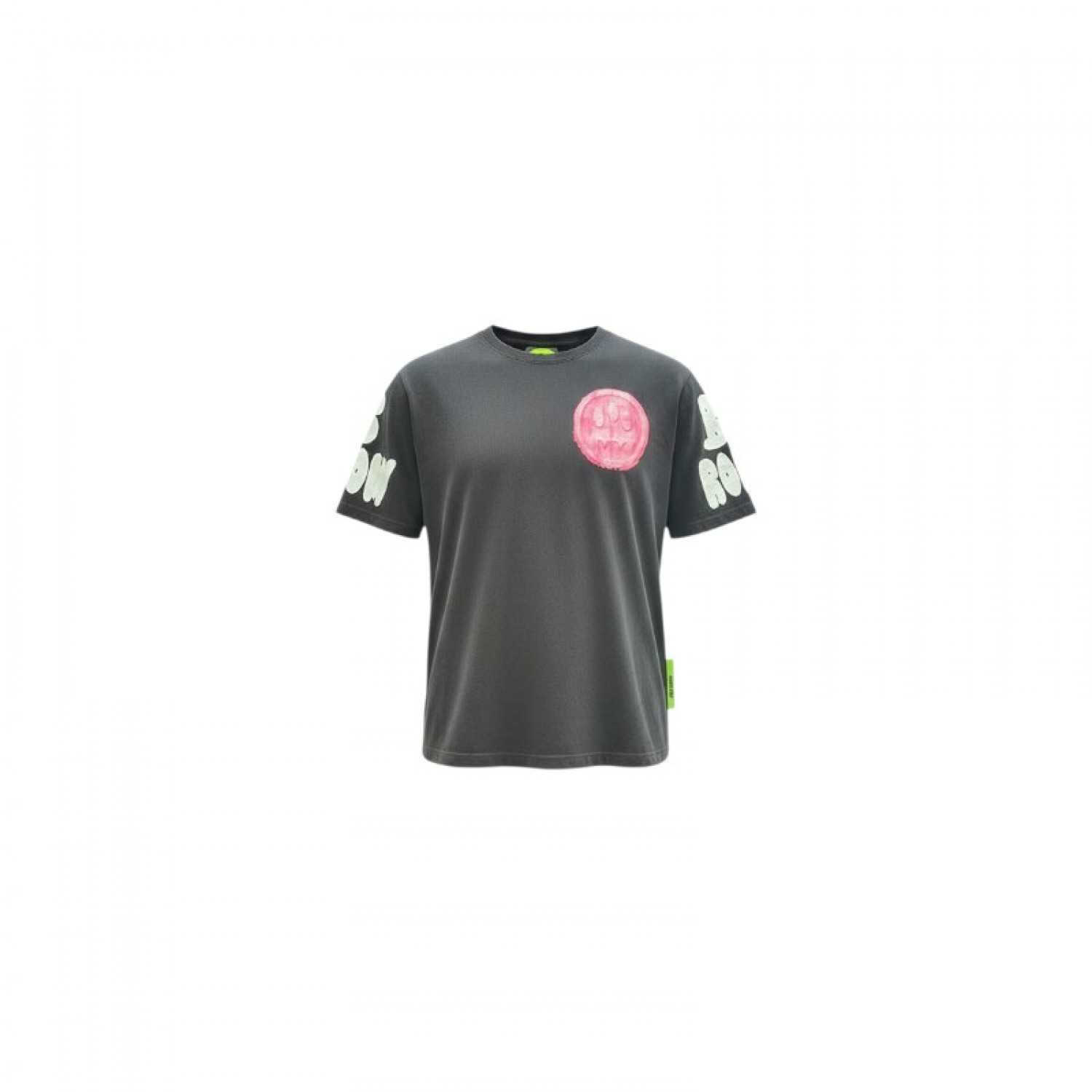 Barrow Ανθρακί T-Shirt με Ροζ Smiley Print – Μέγεθος L / Pre-Owned