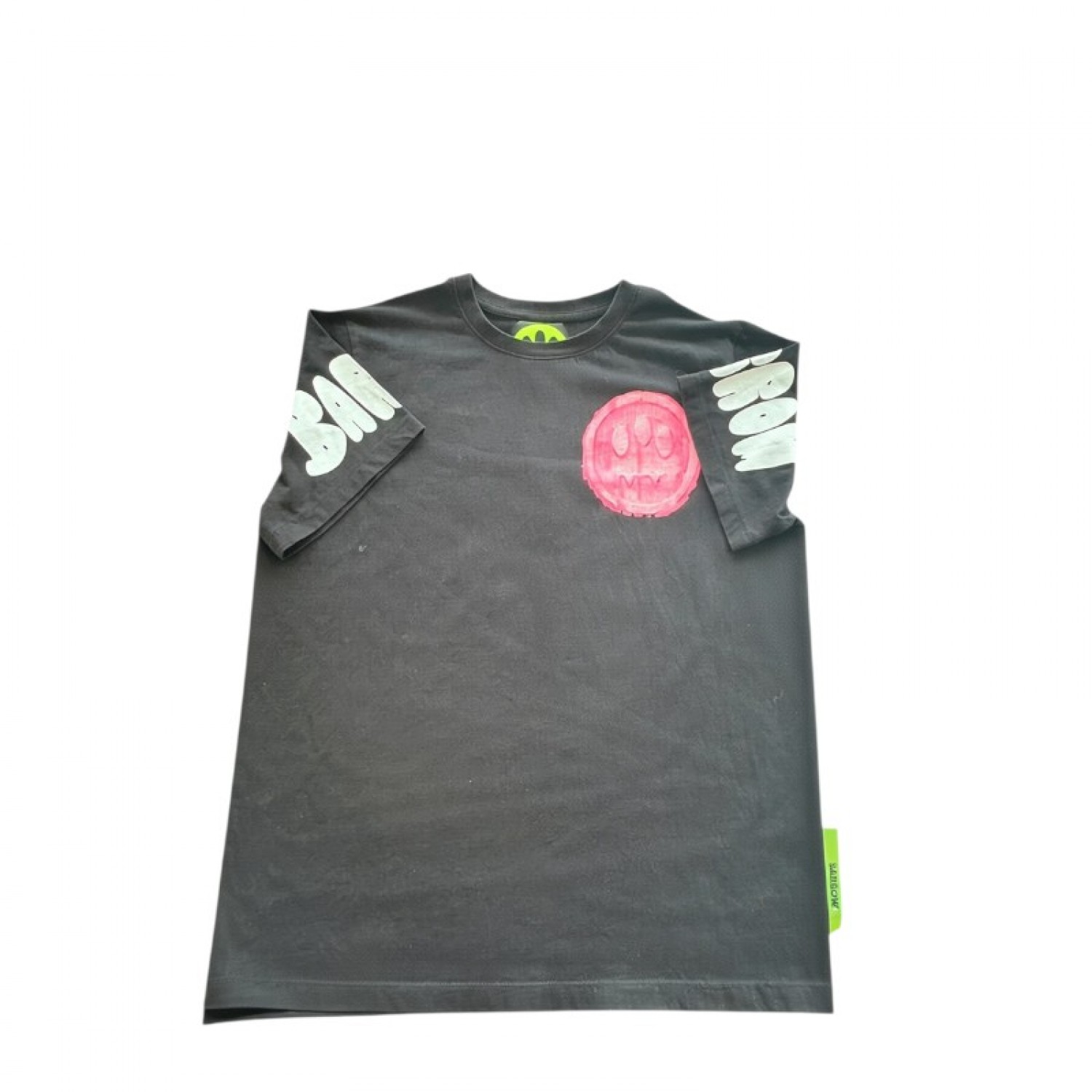 Barrow Ανθρακί T-Shirt με Ροζ Smiley Print – Μέγεθος L / Pre-Owned