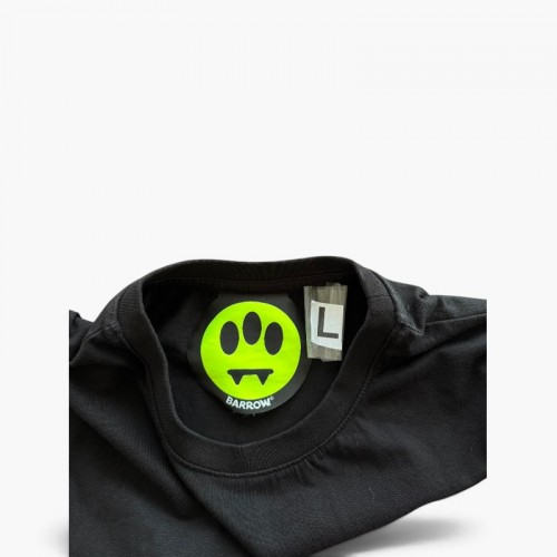 Barrow Ανθρακί T-Shirt με Ροζ Smiley Print – Μέγεθος L / Pre-Owned