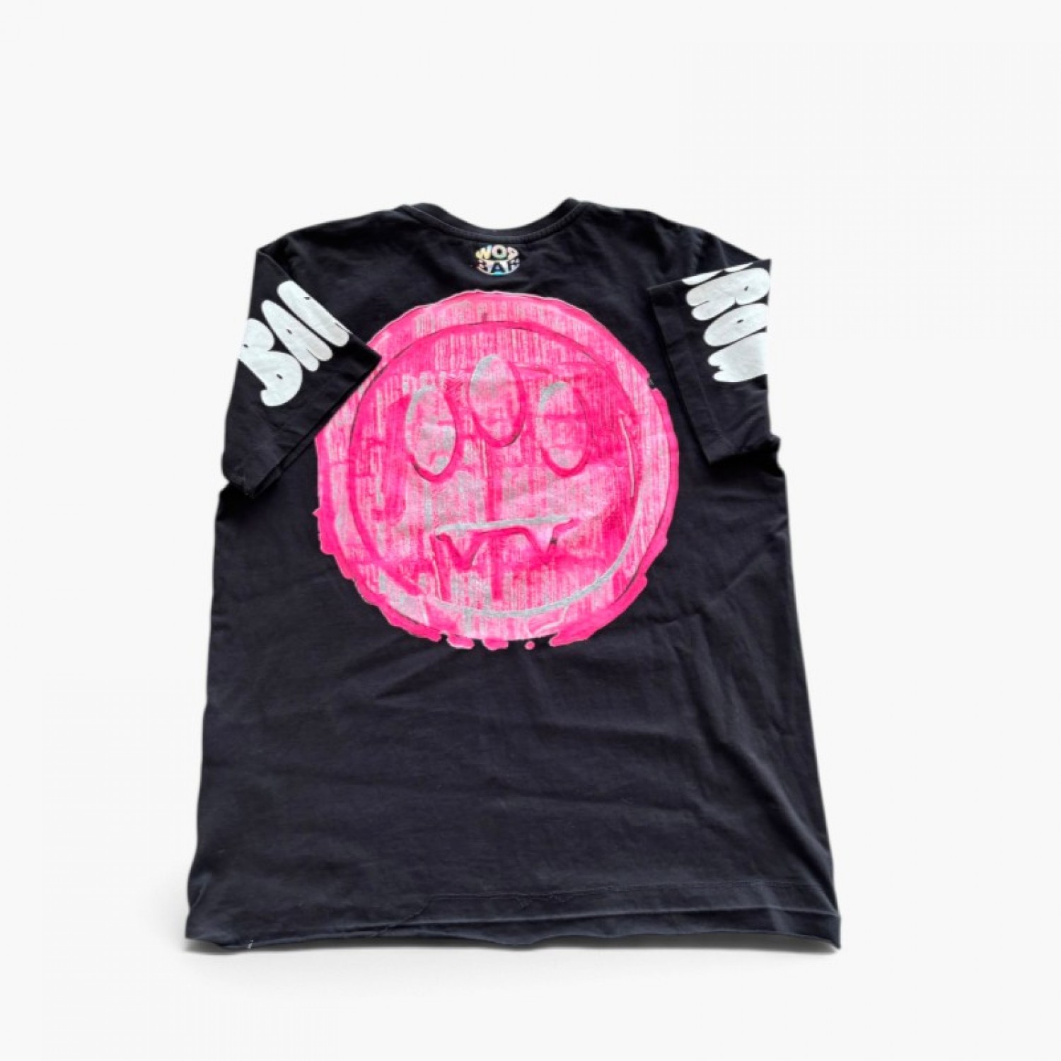 Barrow Ανθρακί T-Shirt με Ροζ Smiley Print – Μέγεθος L / Pre-Owned