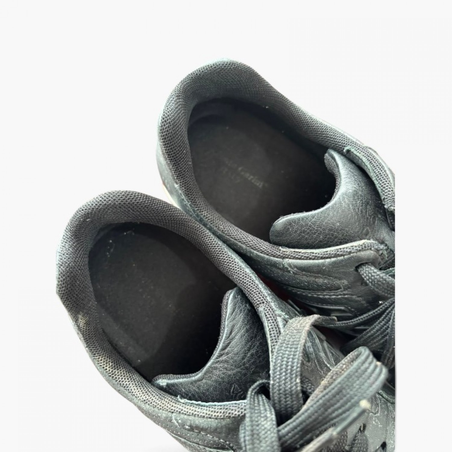 Μαύρα Δερμάτινα Sneakers με Πλαϊνό Σχέδιο – Μέγεθος 37 / Pre-Owned